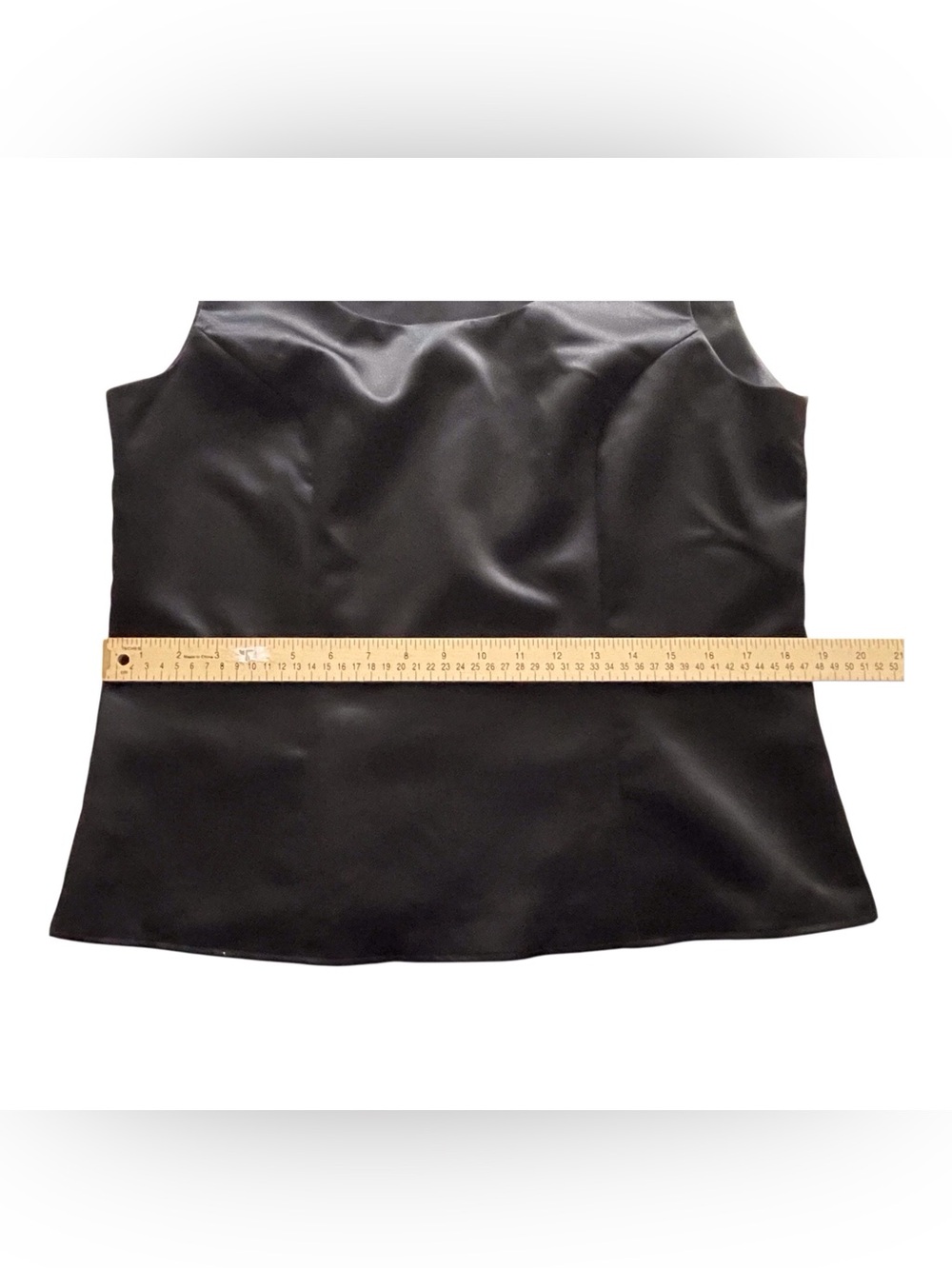 Solini Collection Black Sleeveless Satin Women's Top,10 - Picture 10 of 10